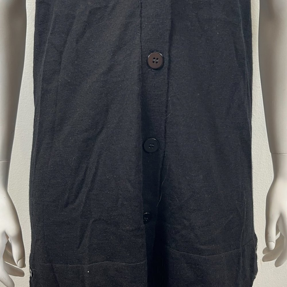 J PARK BLACK CASHMERE LONG VEST S - Picture 9 of 14
